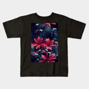 Beautiful Red Flowers,  for all those who love nature #79 Kids T-Shirt